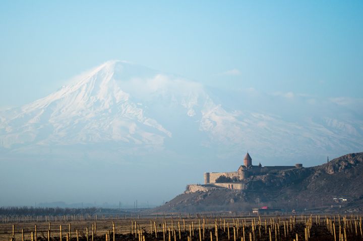 Khor Virap monastery and Mount Ararat, classic tours in Armenia.