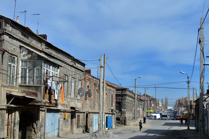 One of the streets in the Old Town of Gyumri, Armenia.